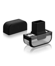 Microplane Garlic Cutter - Effortless & Precise Garlic Grating Tool - Black