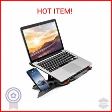 Ergonomic Adjustable Laptop Stand for Desk with Phone Holder  360  Rotation - F