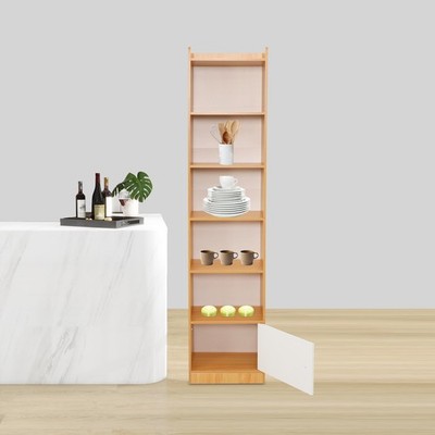 Narrow Corner Shelf Free Standing Storage Cabinet 6-tier Storage Shelf