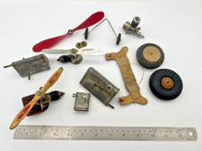 Lot Antique Model Airplane Parts Motors Gas T...