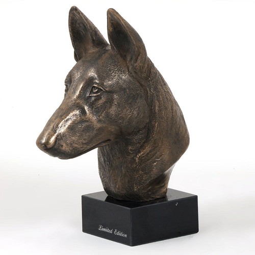 Belgian Malinois Cold Cast Bronze Statue with Marble Base #77 of 500