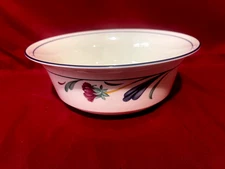 Lenox Poppies On Blue Chinastone Vegetable Serving Bowl 8"