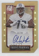 2013 Panini Elite Rookie Status Gold Die-Cut 26/49 Chance Warmack #110 Auto 1q7