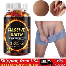 ENLARGER MALE THICKER LONGER BIGGER 4" GROWTH ENLARGEMENT 60 GUMMIES- 1 BEST
