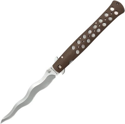 Cold Steel Ti-Lite Kris Linerlock 6'' Folding Pocket Knife AUS-10 Tan Liner Lock