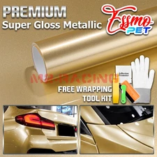 ESSMO PET Super Gloss Metallic Milano Gold Vehicle Vinyl Wrap Decal Like Paint