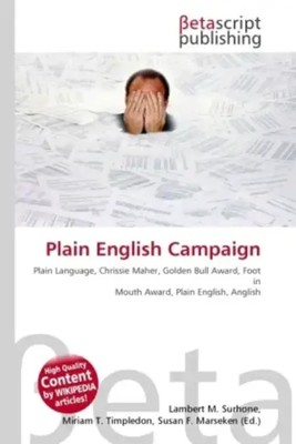 Lambert M. Surhone (u. a.) | Plain English Campaign | Taschenbuch | Englisch