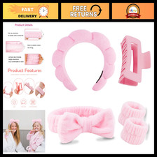 5 Pcs Fluffy Spa Headbands Set for Women Girls - Makeup, Facial Care, Bow Hair