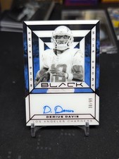 2025 Prizm Black Football Smoke Show Case Hit Derius Davis On Card Auto /99