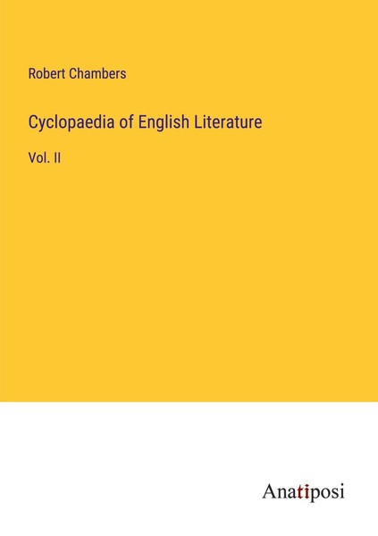 Cyclopaedia Of English Literature Robert Chambers-image