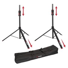 Gator Frameworks ID Series Speaker Stand Set with Padded Nylon Carry Bag, of 2