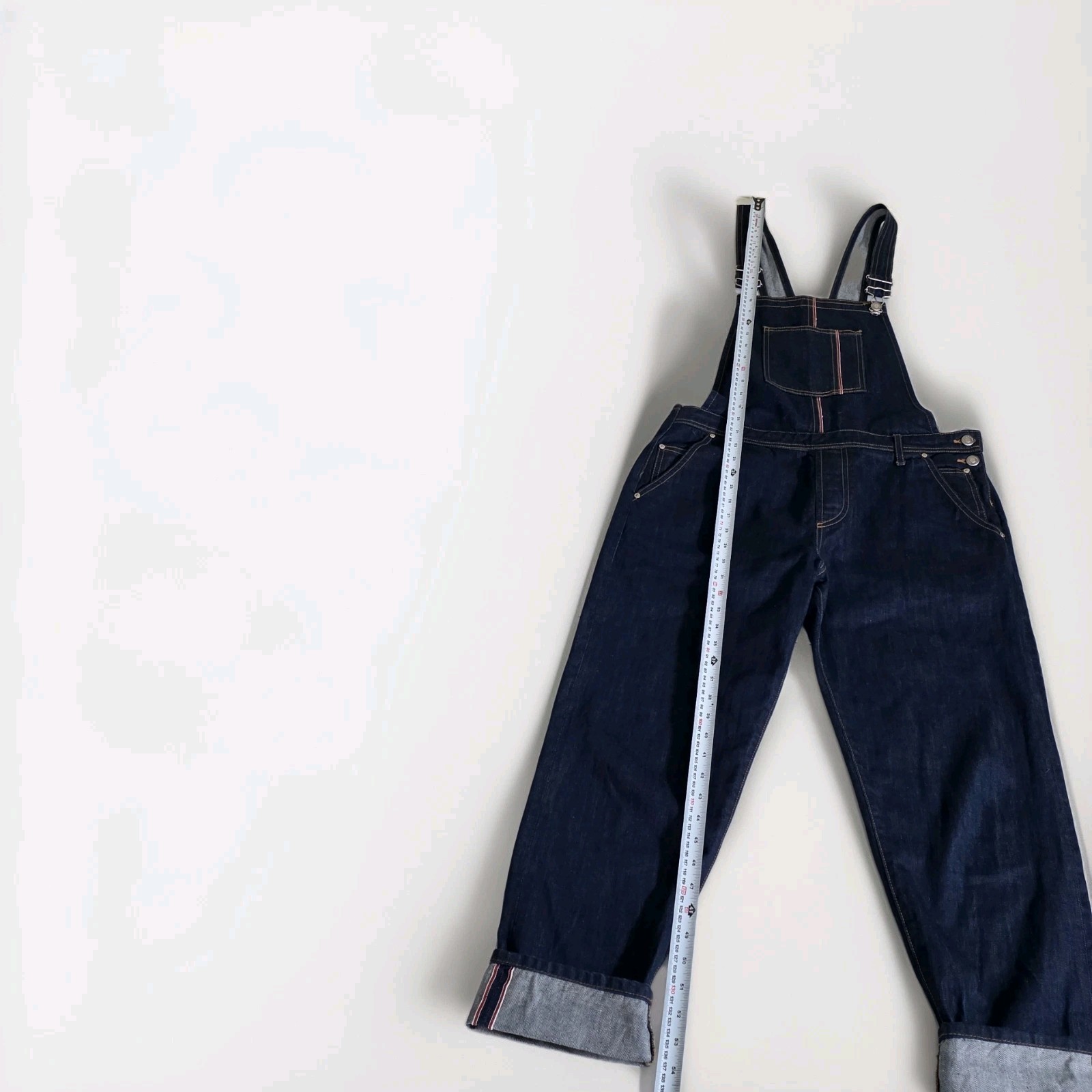 Topshop Moto Selvedge Denim Overalls Womens US 8 Navy Rigid Italy Preppy Grunge image 10