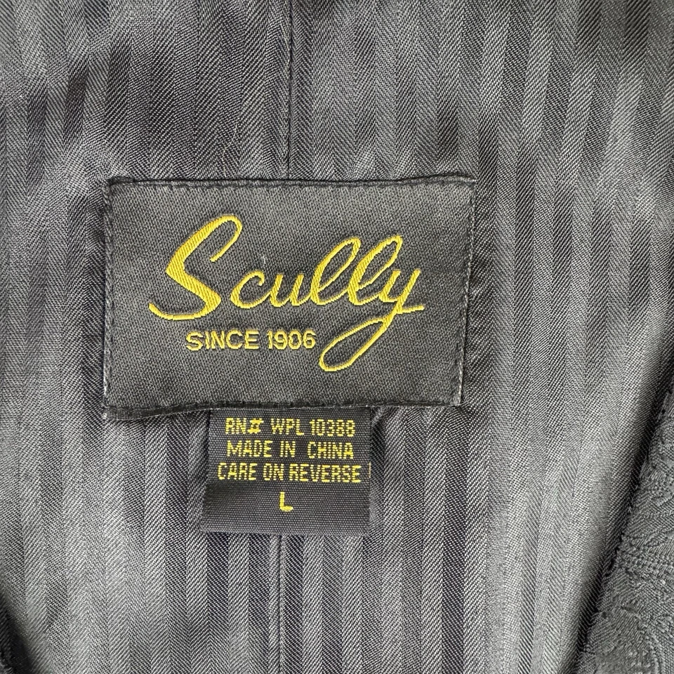 Scully Vest Men’s Large Black Paisley Western Lapel Cowboy - Image 3 of 4