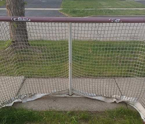 EZGoal Steel Red Frame Hockey Net White Net for Ice & Inline Hockey