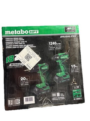 Metabo HPT 18-volt 2-Tool Brushless Power Tool Combo Kit w/Soft Case