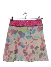 ZAND AMSTERDAM High Waist Rock Damen Rock Gr. DE 36 creme-hellorange-blau