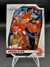 2024-25 Prizm Dominique Wilkins Legends White Wave /38 SSP Hawks See Description