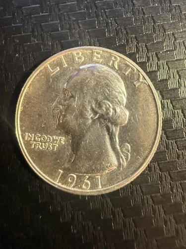 1961 Silver Washington Quarter Circulated Business Strike Uncertified US Coin