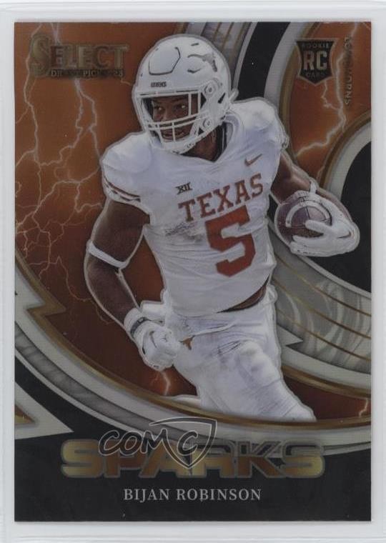 2023 Panini Select Draft Picks Sparks Silver Prizm Bijan Robinson #SPR-BR 6f5