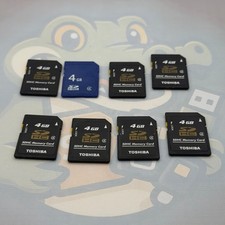 LOT of 8 - 4GB Toshiba - SD - Picture Cards - Untested - GC517
