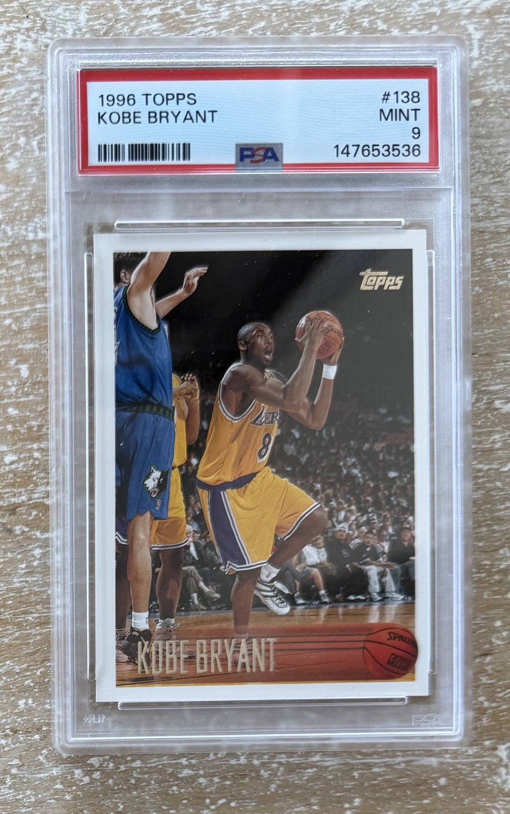 1996-97 Topps - Kobe Bryant #138 (RC) Rookie PSA 9