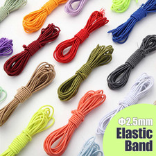 2.5mm Round Rubber Cord Colorful Elastic Band DIY Craft Stretch String Durable