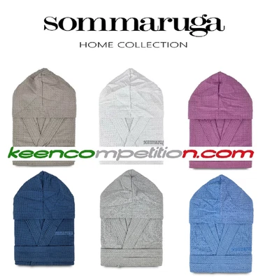 BIANCALUNA - SOMMARUGA ★ SOMMARUGA BIANCALUNA ACCAPPATOIO UOMO DONNA TESSUTO NIDO D'APE 100% COTONE ★