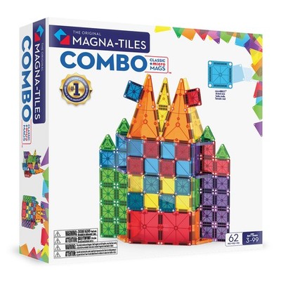 MAGNA-TILES 62-delige combo magnetische bouwset, het originele merk van magnetis