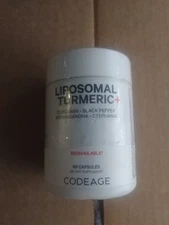 Codeage Liposomal Turmeric + Organic Fermented Turmeric Extract, Curcumin, 90 ct