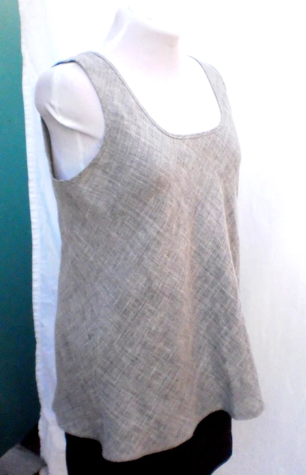 Shamask linen heather gray bias cut top XL - Image 2 of 4