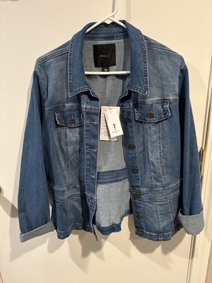 Skinny Girl Unique Denim Jacket L Woman s Unique Piece Peplum Denim Jacket NWT