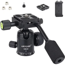 Ball Head with Handle ARTCISE Camera Tripod Ball Head with Two Quick Release ...