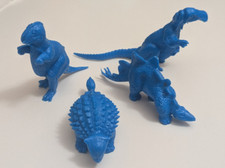 Toy Street Marx Dinosaurs Medium Prehistoric Playset Plastic Dinosaurs Lot of 4