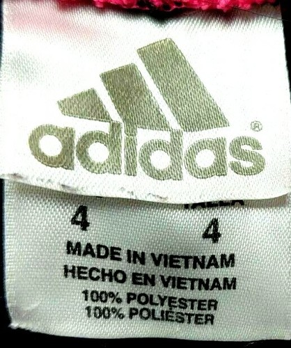 Adidas Climawarm Sweatpants Girl's Size 4 Black w/ Purple Stripes & Pink Top - Picture 7 of 10