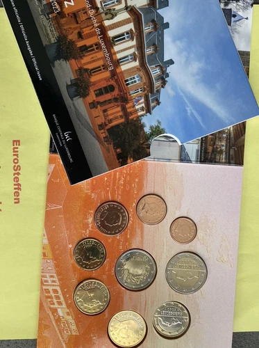 Luxembourg 2023 circulation coin set 5.88 Euro with 2 € Olymp. Photo Embossed Committee, 2500 Pieces!