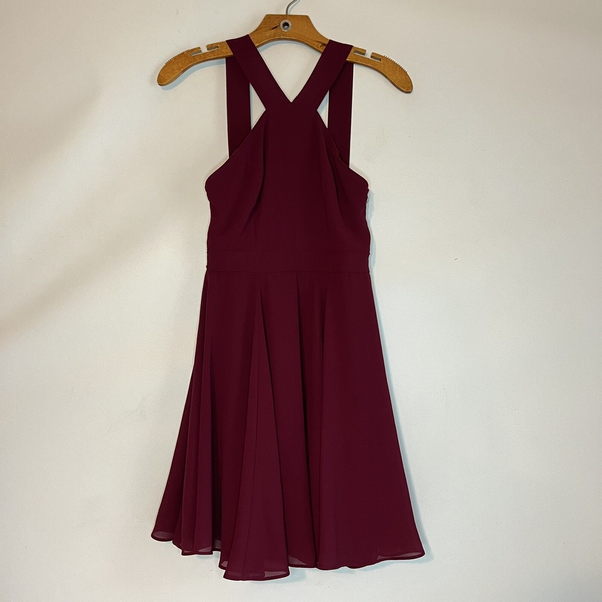 lulus forevermore burgundy skater dress Lulus Forevermore Burgundy Skater Dress Size large