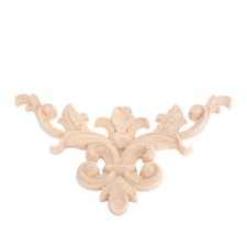 Wood Carved Corner Onlay Applique Decal for Furniture Door Cabinet Dresser Decor