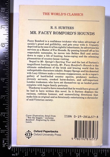 SURTEES: Mr. Facey Romford's Hounds (Oxford World's Classics) (Oxford UP, 1984) - Picture 3 of 4