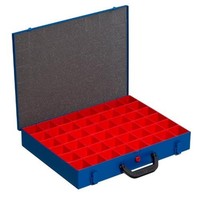 Allit Metal Hardware Box With 48-removable Compartments - Blue Allit Metal Hardware Box With 48-removable Compartments - Blue