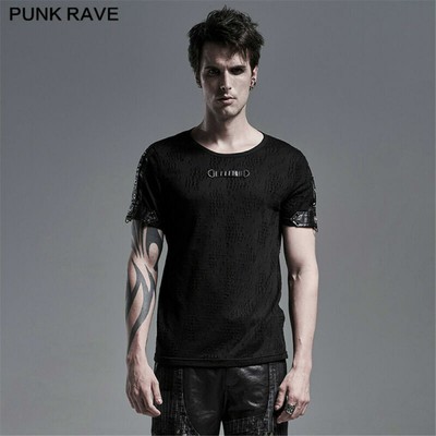 Gothic Punk T-shirt Men Short Sleeve 