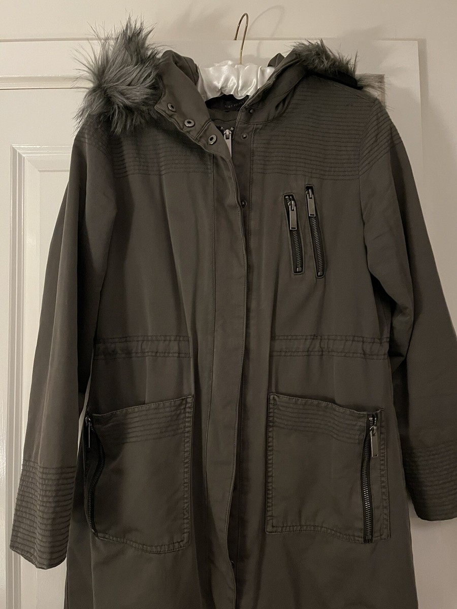 Hooded Parka Mint Velvet Grey Faux Fur Lined Parka Mint Velvet
