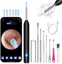 Ear Cleaner Wax Removal Kit with Camera HD Ear Scope, 6 LED Lights  6 Ear Picks