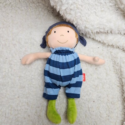Sigikid Plush Doll in Blue Outfit Boy Soft