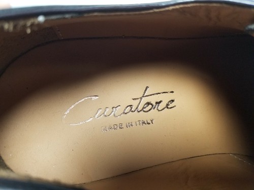Scarpe Oxford da uomo Curatore Wingtip brogue in pelle marrone scarpe stringate taglia 12 45 - Foto 7 di 9