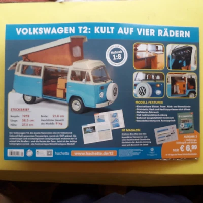 HACHETTE Bauen Sie den Kult auf 4 Rädern den T2 Bus Camper 1:8 Teil 72-76 BITTE LESEN
