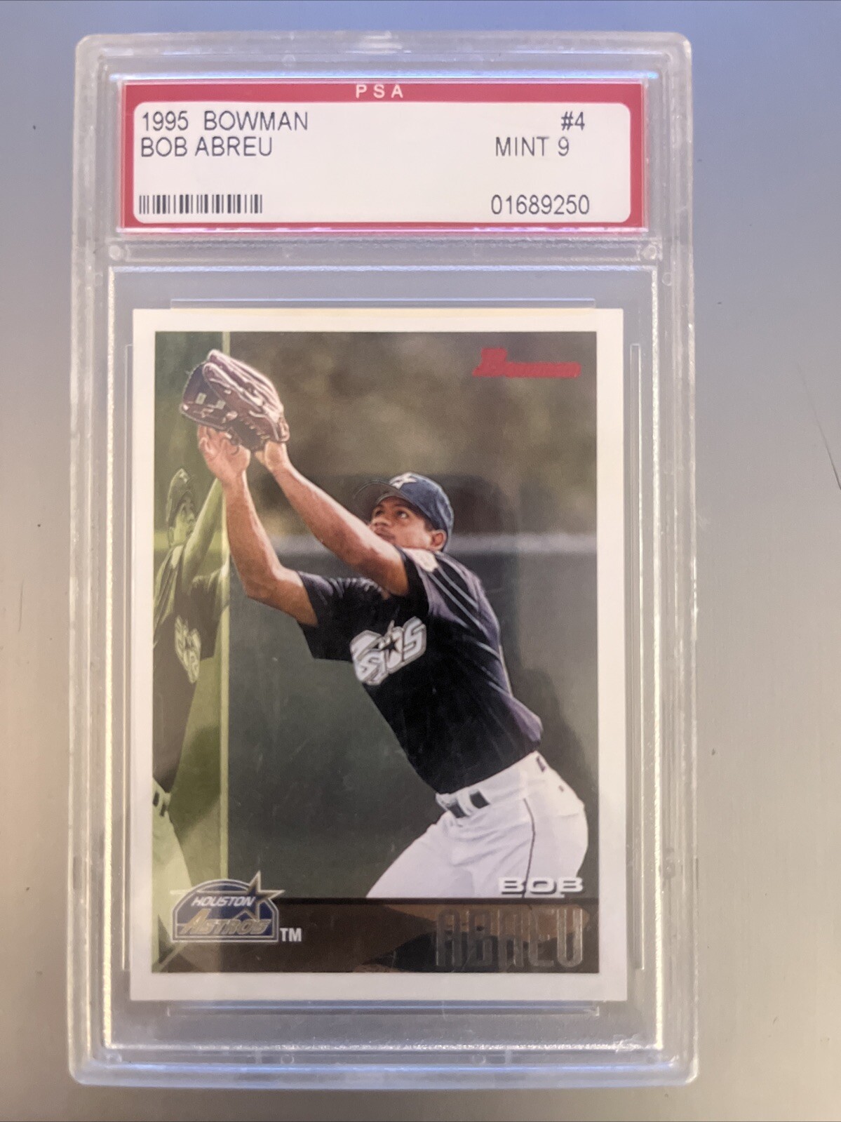 🔥 PSA 9 MINT 🔥 1995 Bob Abreu RC Bowman #4 Bobby Future HOF Phillies Astros