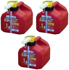  3 ea NO SPILL 1415 1-1/4 GALLON CARB COMPLIANT GAS GASOLINE FUEL CANS