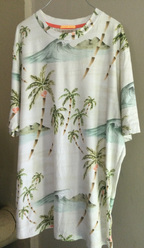 Scotch And Soda Men T-shirt White Size XL Nature Hawaiian LK NU! Organic Cotton
