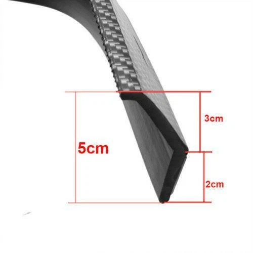2.5m Carbon Fiber Car Front Bumper Spoiler Lip Splitter Chin Body Kit Protector — 第 4/4 张图片