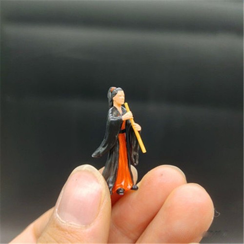 3D Resin Antique Blowing Flute Figure Decoration Micro Landscape Decoration - Bild 3 von 14